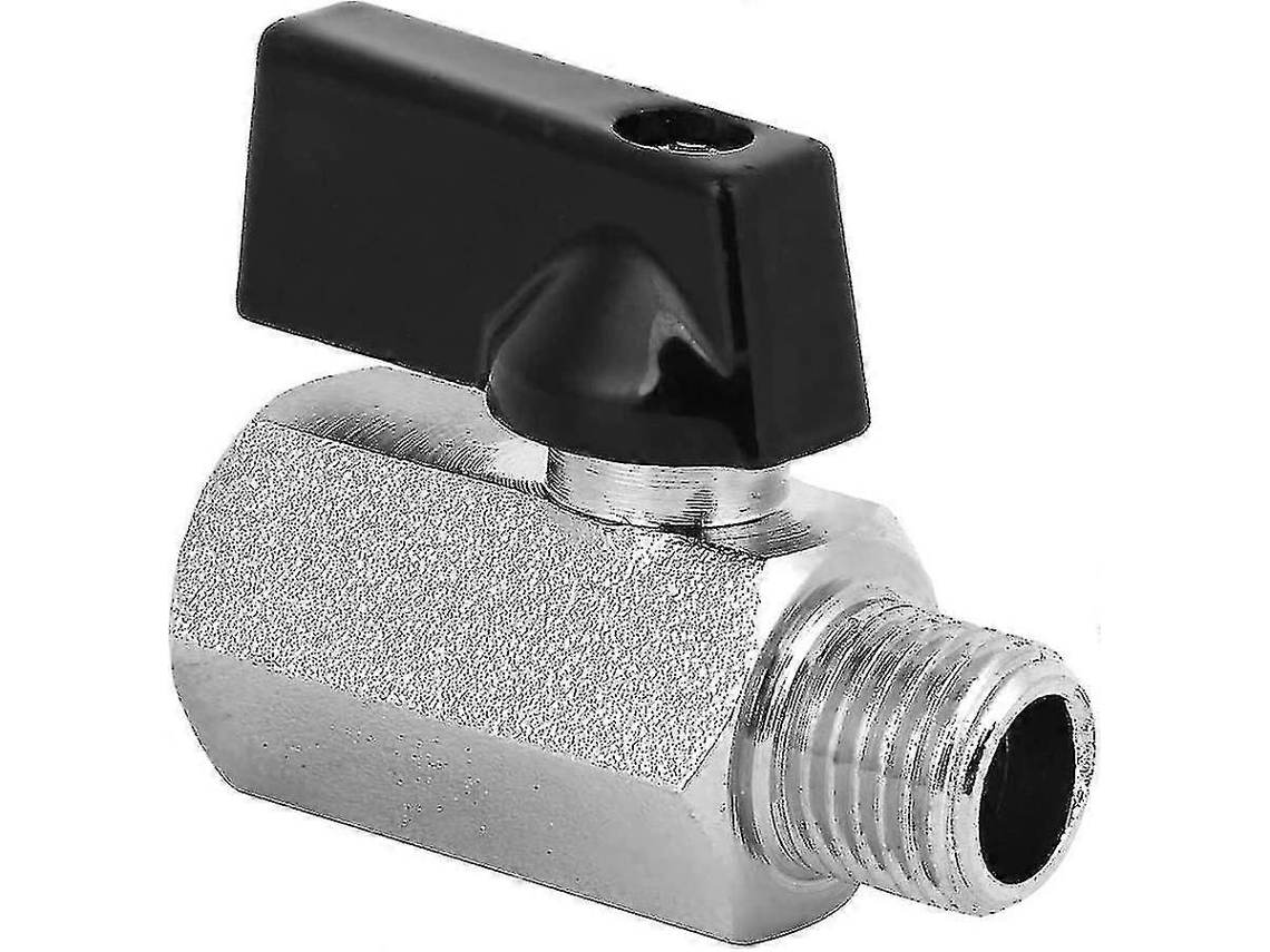 2 Válvulas Esfera De Latão Mini, Rosca G1/4, Para Ar Comprimido E Compressores