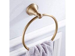 Porta Toallas Anillo De Bronce Antiguo Material Latón Pared Baño Elegante Decoración