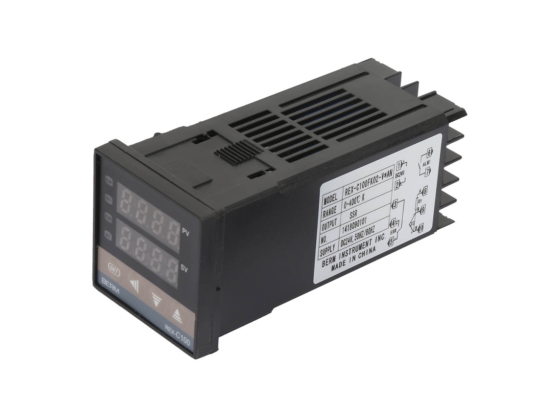 Controlador De Temperatura Rex C100fk02-v*an, Saída De Controle Ssr, Pid, 0-400℃, Dc24v