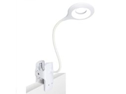 Luminária de Mesa Led Recarregável com Controles Sensíveis Ao Toque, Clipe Portátil e Interface Usb. MDUG (branca)