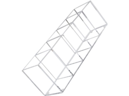 Caixa organizadora de acrílico para mesa, com divisórias múltiplas e grande capacidade.