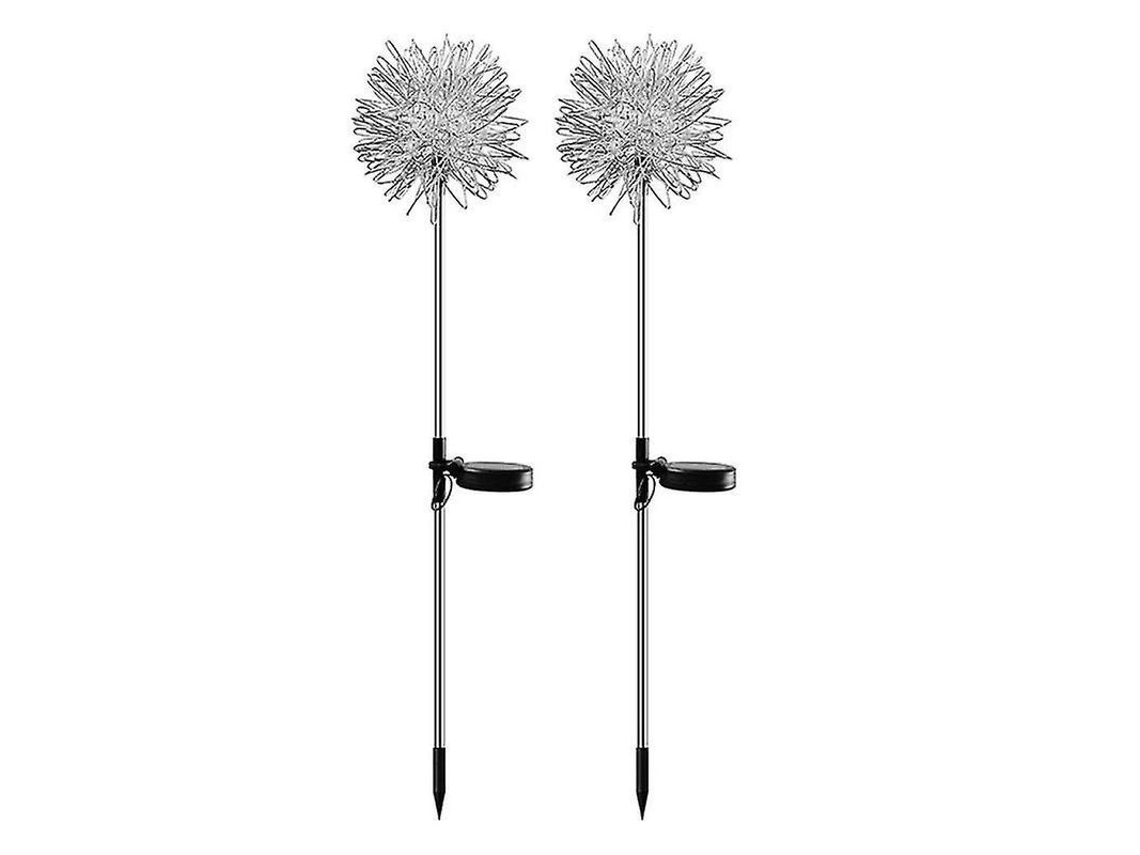 2pcs Luz Solar Led Flor Jardim Lâmpada Exterior Resistente Água Decoração Paisagismo Terraço