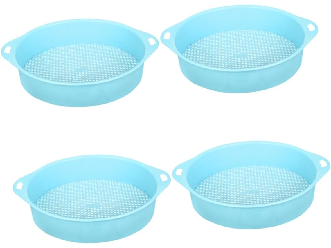 Peneira Manual De Solo De 4 Peças Para Jardinagem, Ferramenta De Filtragem De Solo E Remoção De Detritos.