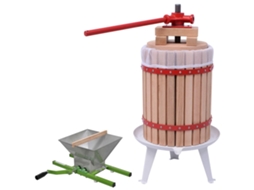 Vidaxl 2 Pcs Conjunto De Prensa E Triturador De Fruta E Vinho