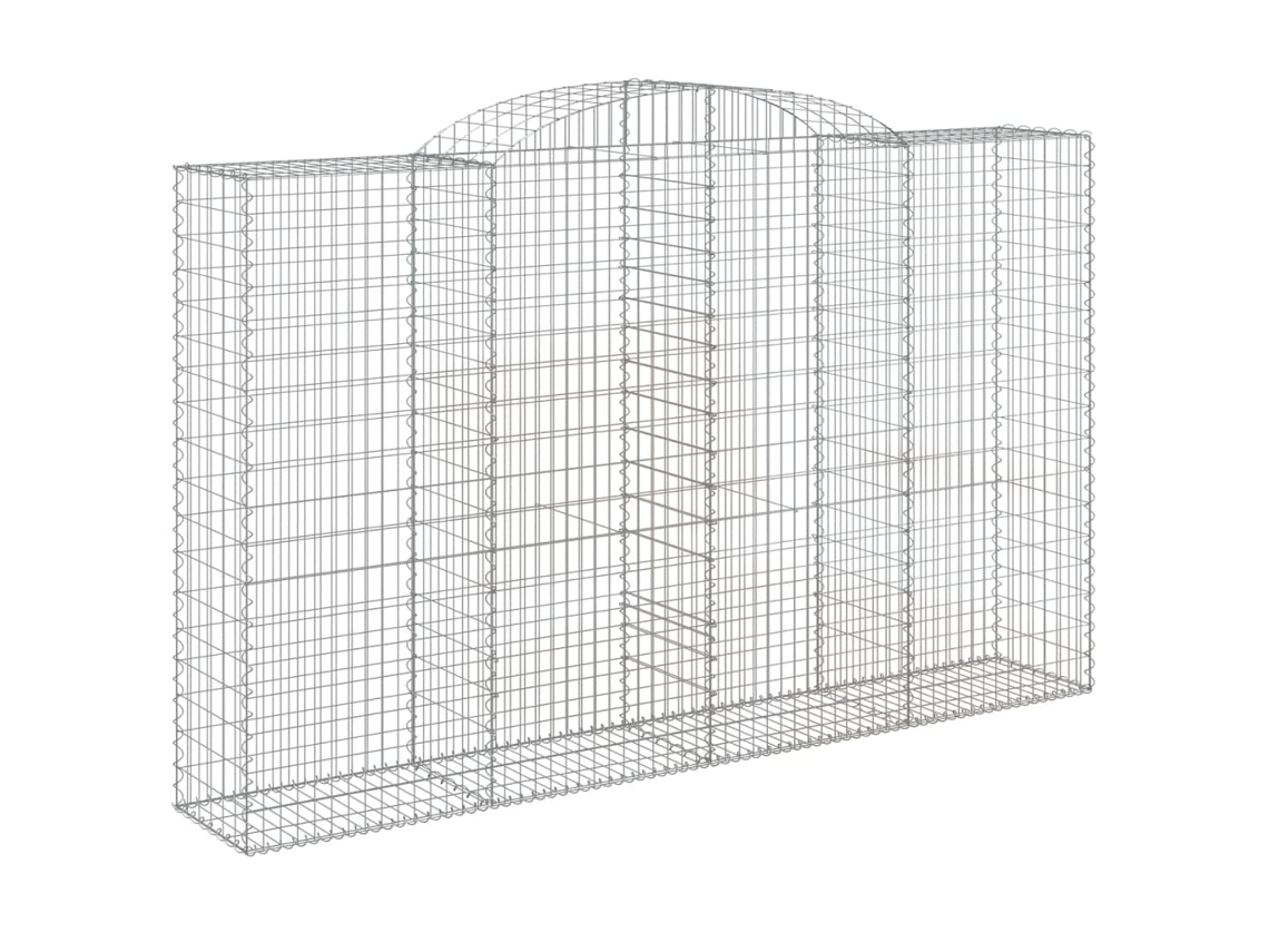 Gabion Basket, Gabion Baskets Vidaxl Prateado Ferro (300 X 50 X 180/200 Cm)