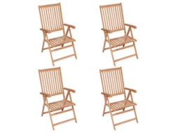 Reclining Folding Chair, Reclining Folding Chairs Vidaxl Marrom Teca (n/a)