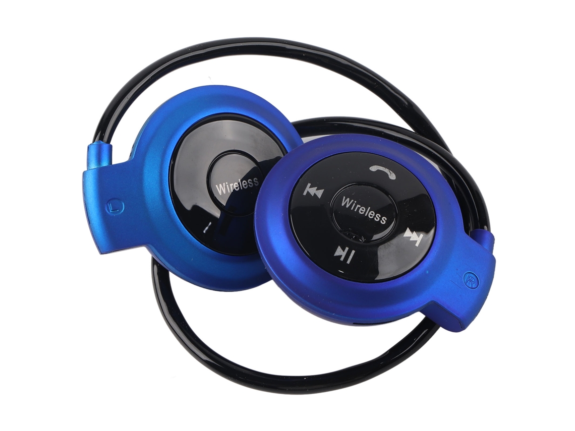 Mali fones de Ouvido Bluetooth Esportivos com Cancelamento de Ruído e Microfone para Ios e Android Azul