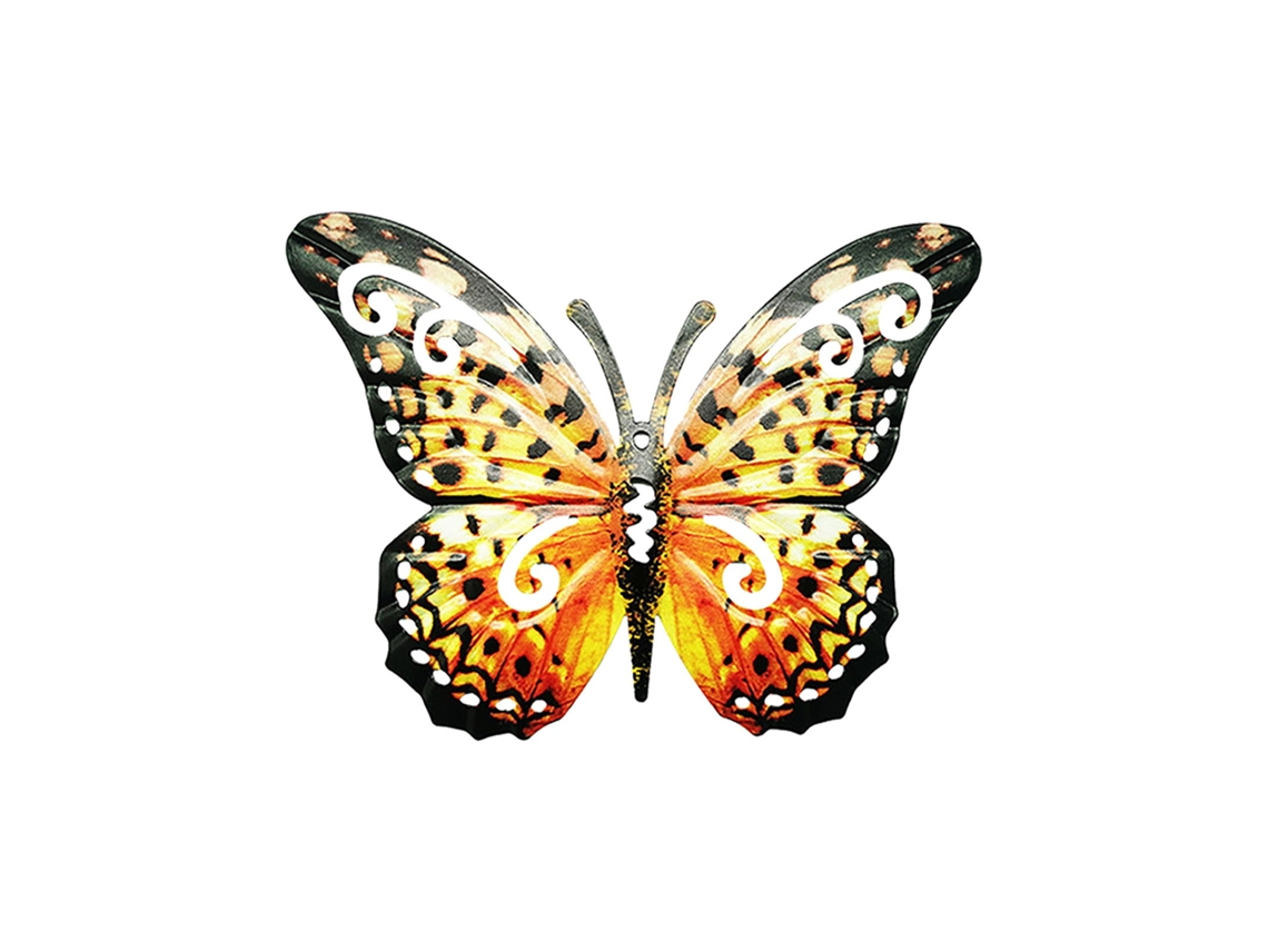 Decoração de parede em forma de borboleta de metal