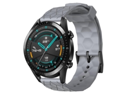 Pulseira De Silicone De Cor Sólida Com Estampa De Futebol Para Huawei Watch Gt2 42mm 20mm