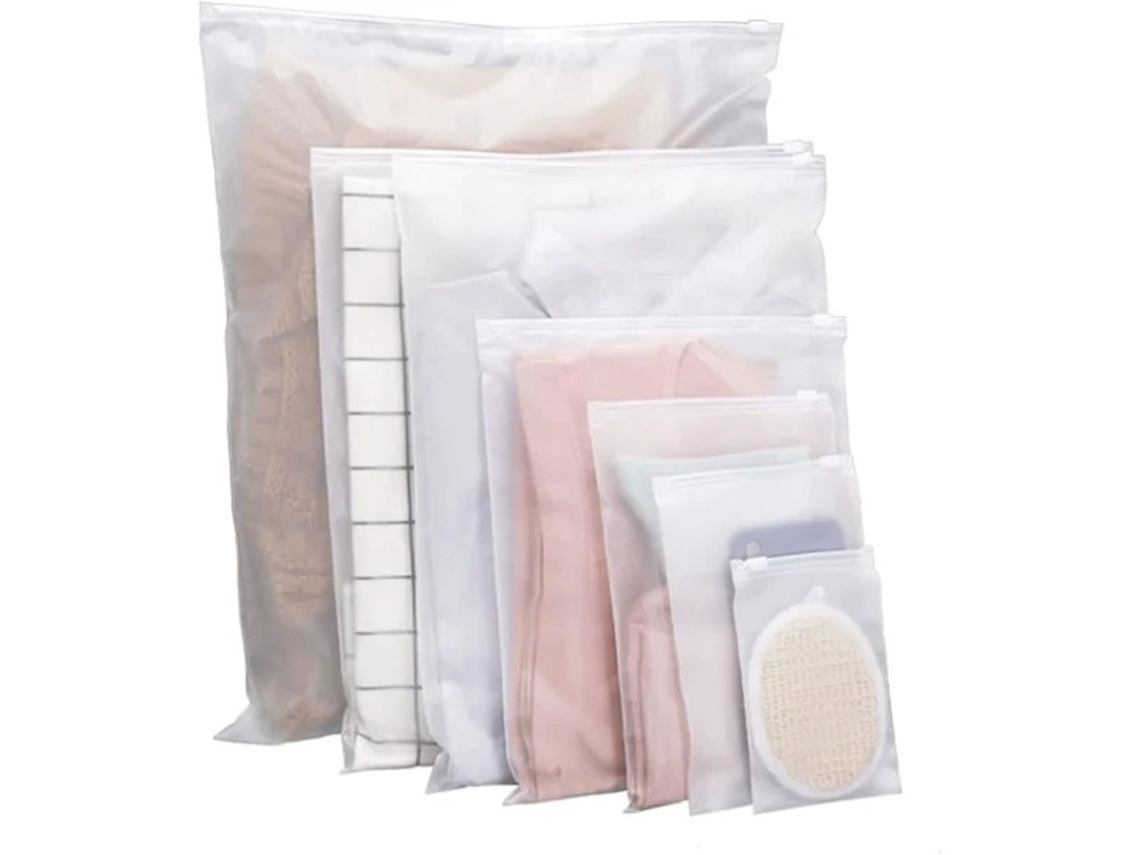 Pacote com 35 sacos BRILVIBERA, plástico, zip, para passeios escolares