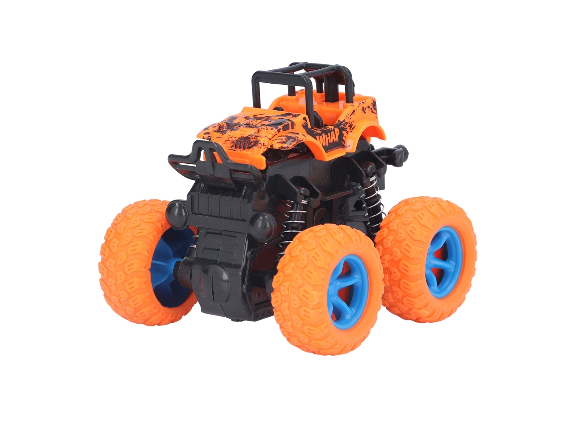 Brinquedo De Veículo Off Road Inercial Com Rotação De 360° E Tração Em 4 Rodas Modelo De Carro Simulado Para Crianças Laranja