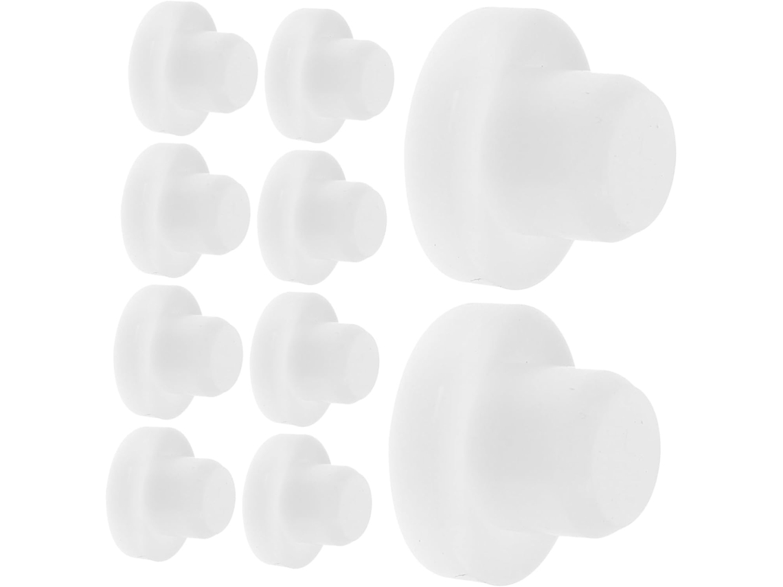 Conjunto De 10 Rolhas Protetoras Silicone Para Vinho, Saleiros E Vasos De Flores Inclui Tampas Para Furos No Fundo Gel