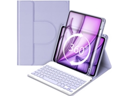 Capa Protetora Com Teclado Magnético Rotativo Para Samsung S10 Fe Plus 13.1 Polegadas (português-roxo)