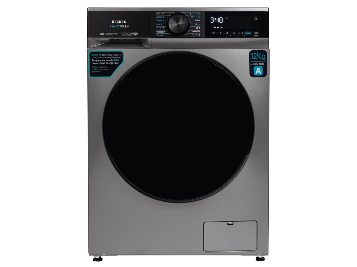 Máquina de Lavar Roupa BECKEN BOOSTWASH BWM8816IX  (12 kg - 1400 rpm - Inox)