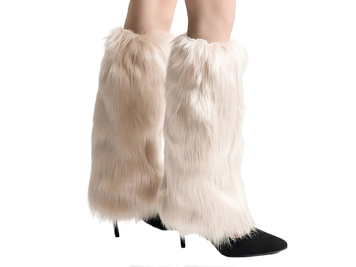 2026 calientapiernas de Pelo Falso para Mujeres Niñas Suaves Acogedores Mangas para Botas Invierno Otoño Versátiles