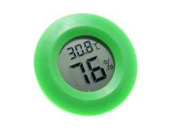 Mini Termômetro E Higrômetro Digital Para Ambiente, Com Relógio, Visor Lcd E Indicador De Temperatura. Nostalgia88