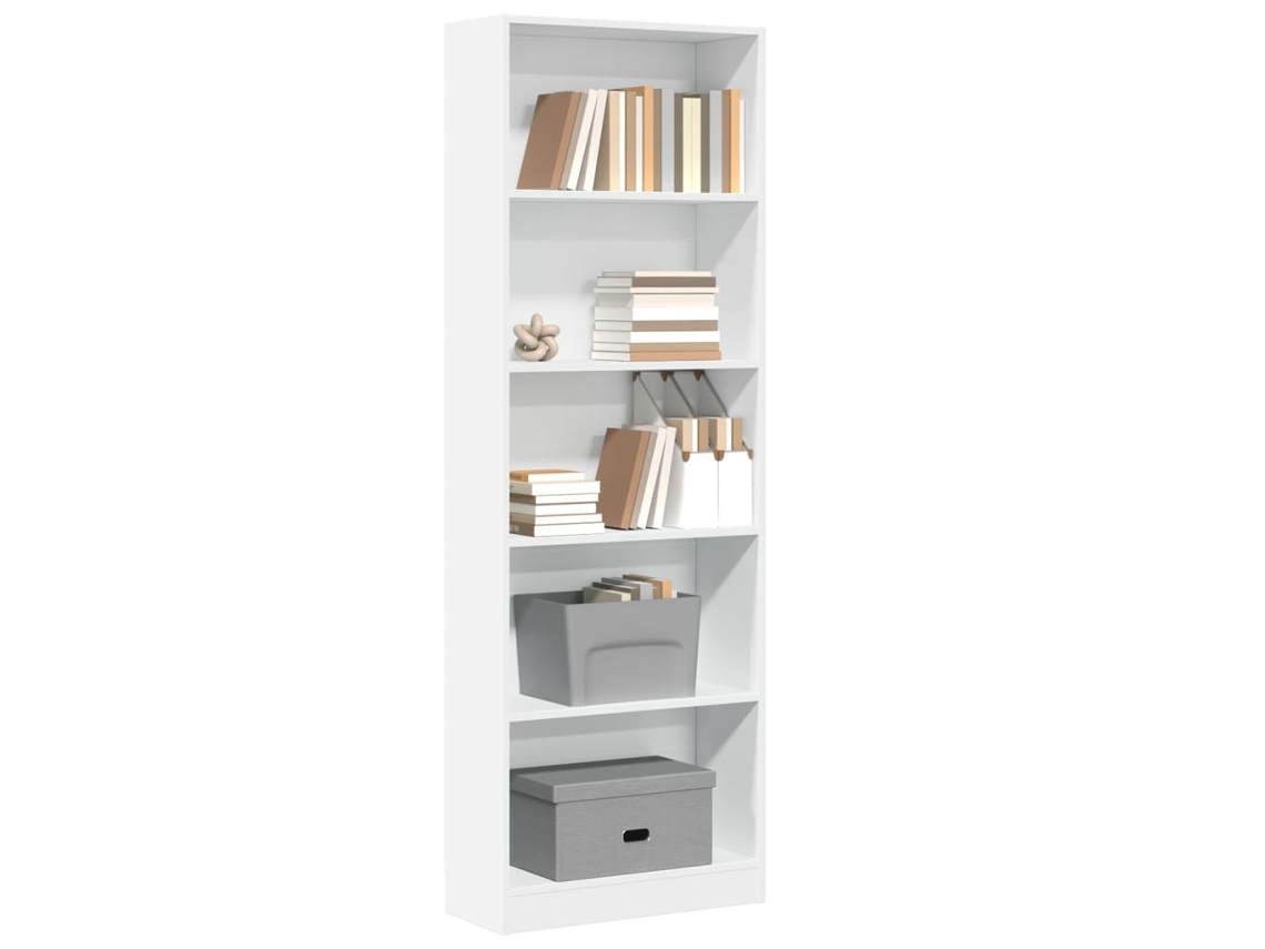 Vidaxl Estante Branca 60x24x176 Cm Madeira Engenheirada