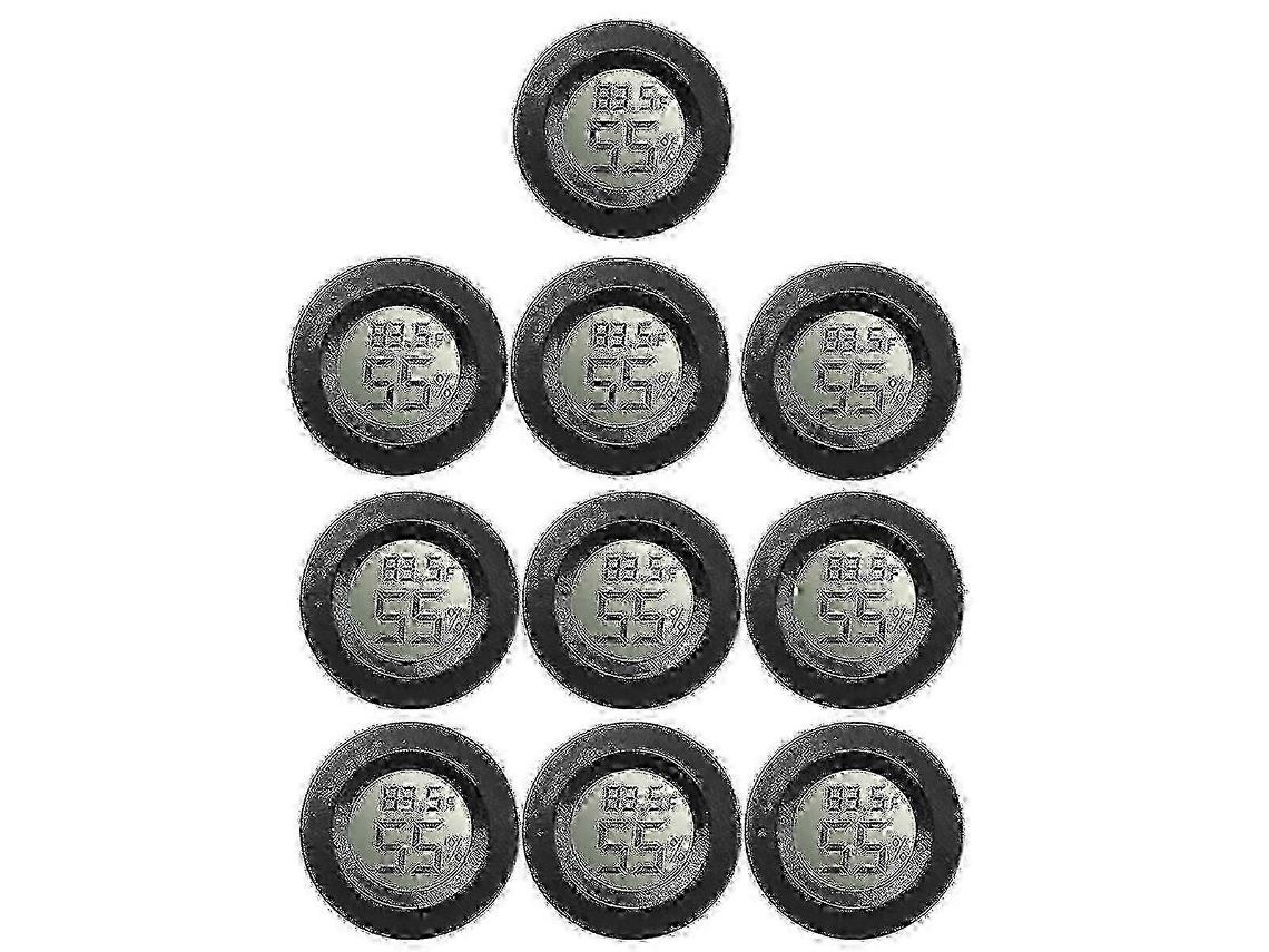 Kit Com 10 Mini Termômetros E Higrômetros Lcd Para Incubadora De Répteis