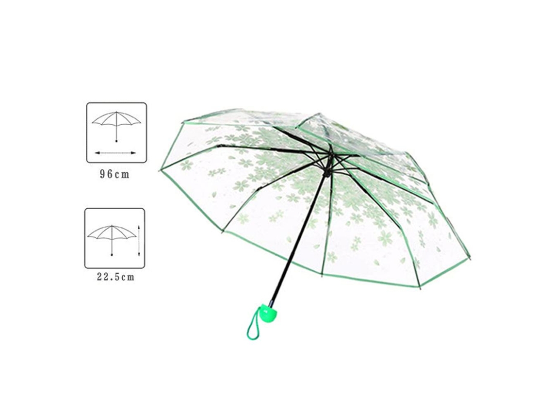 Transparent Umbrella Green Personalized Eoocoo
