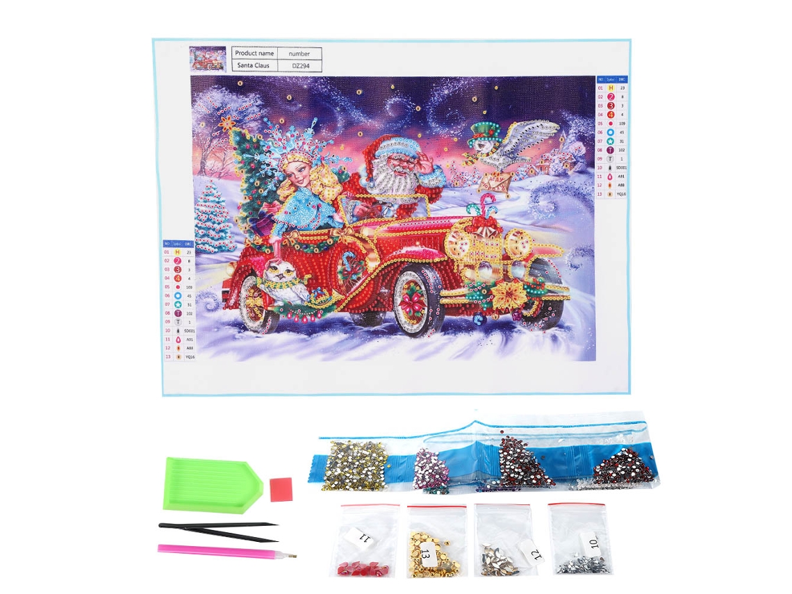 Quadro De Diamante Para Pintura De Natal Laxiscreed 30x40cm Para Decoração Festiva