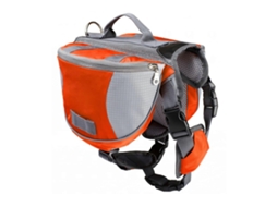 Mochila Multifuncional Para Cães, Ideal Para Treinamento Ao Ar Livre, Passeios, Camping E Trilhas. Tamanho P, Cor Laranja.