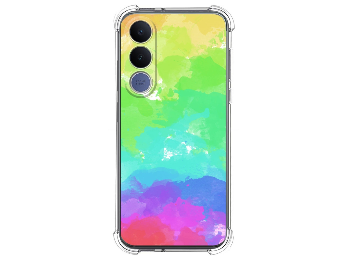 Capa Tumundosmartphone De Silicone À Prova De Choque Para Vivo V70 Fe Com Estampa Em Aquarela 3 Desenhos