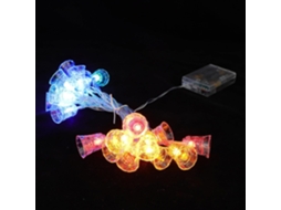 Cordão De Luzes Led Em Formato Sino Para Decoração Interna E Externa,