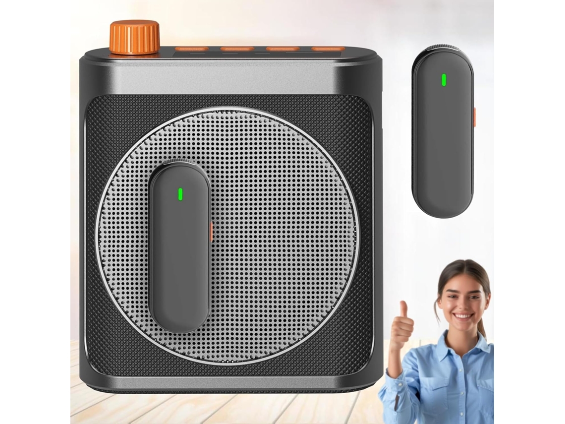Microfones Sem Fio Amplificadores De Voz, Com 2 Microfones De Lapela Magnéticos Sem Fio (preto)