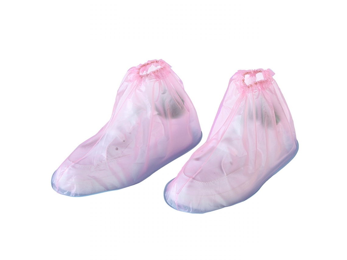 Protector de Chuva para Sapatos em PVC, Antiderrapante, à Prova de Água, Tamanho M, Azul com Base Vermelha (39 41) | S/MARCA
