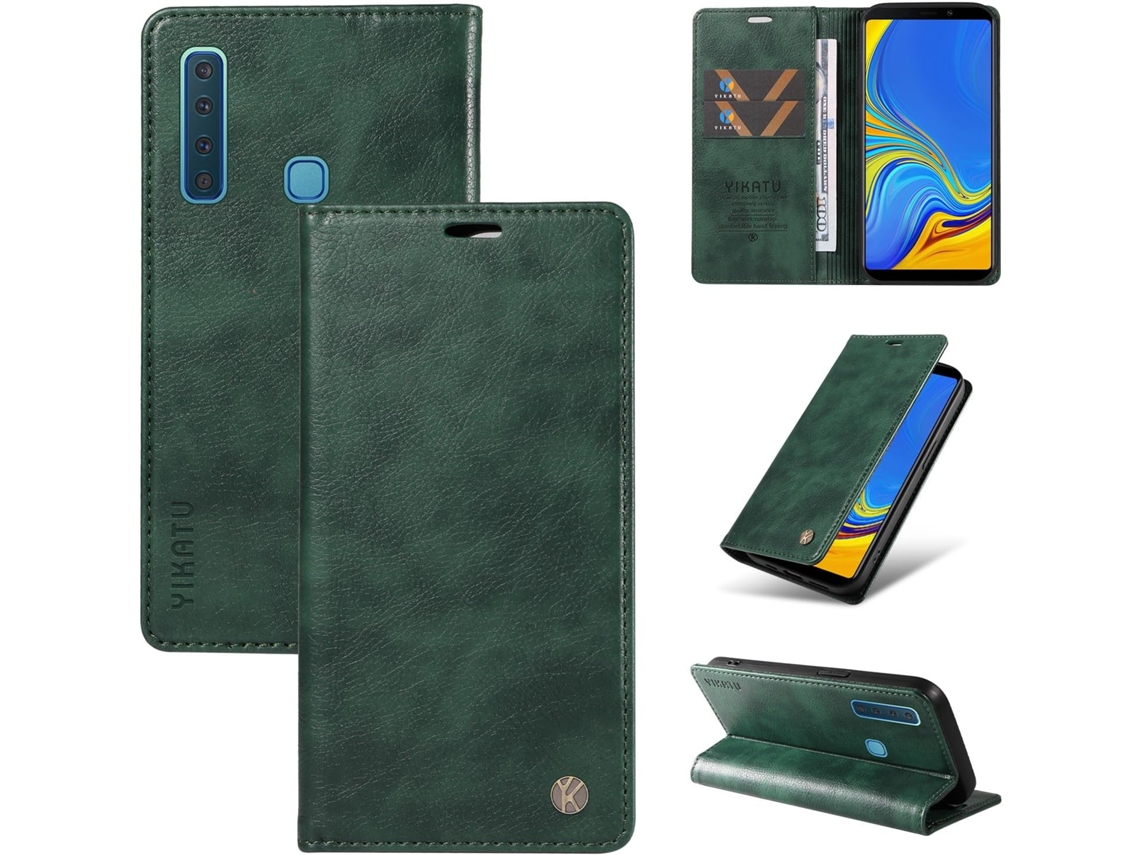 Capa Para Samsung Galaxy A9 2018, Capa Carteira Em Couro Pu Resistente A Impactos, Capa Dobrável Flip Resistente A