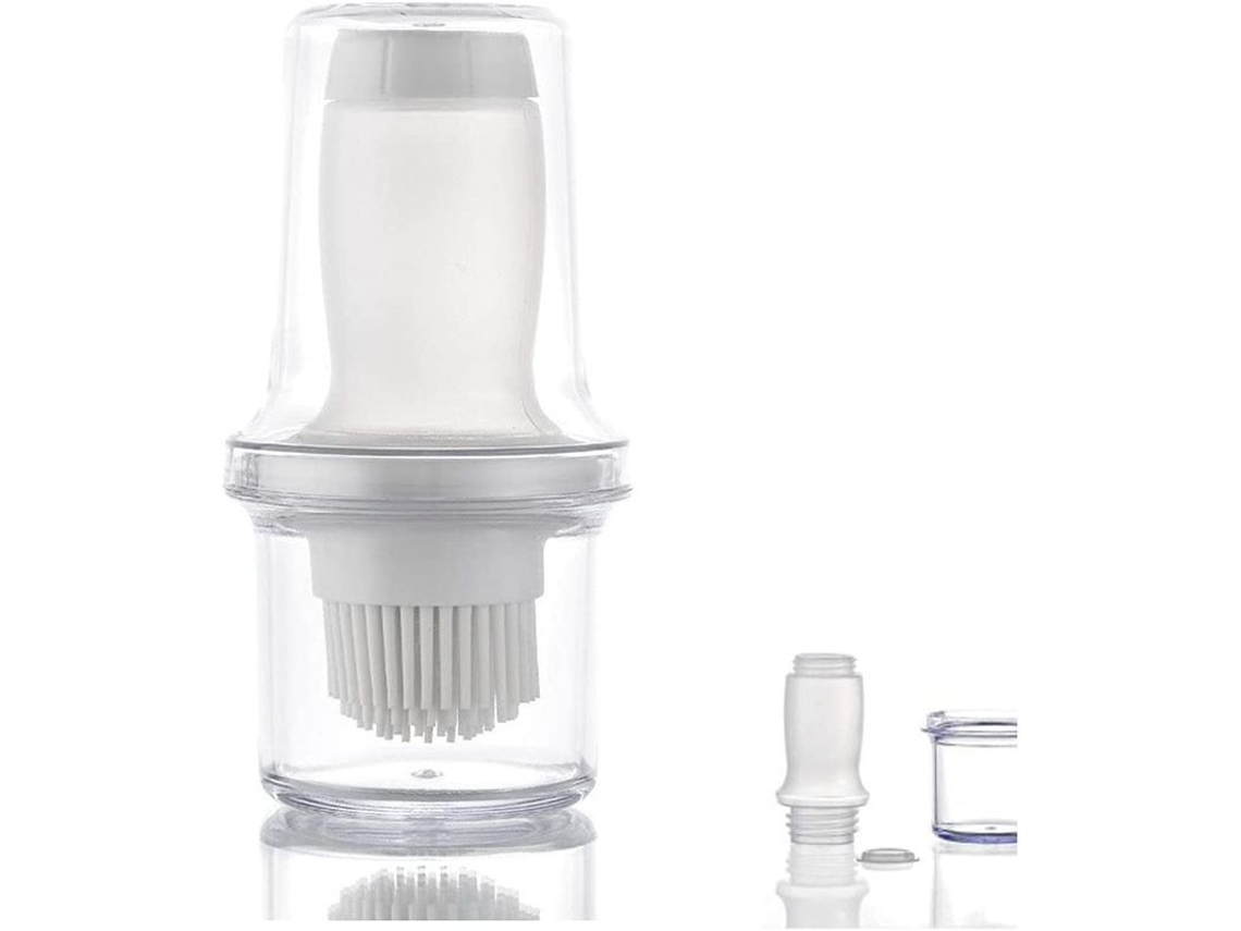 Pincel de silicone Nova Line, resistente ao calor, com cabo de aço inox, 20cm