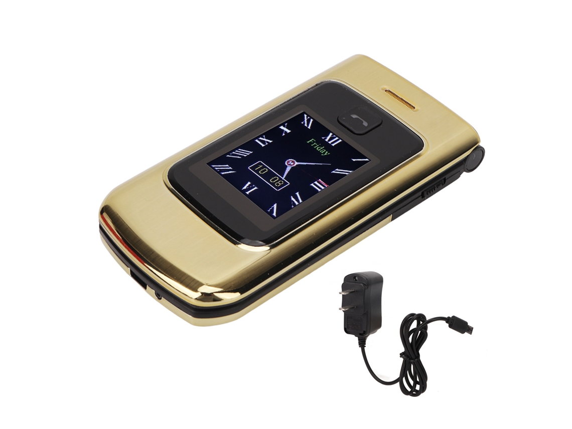 Telefone flip para idosos, tela grande, 2G, bateria de 4800 mAh, dual SIM, desbloqueado, longa duração | S/MARCA