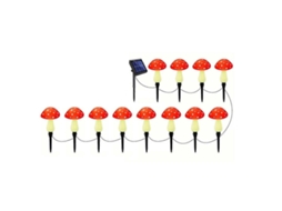 Luz De Cogumelo Movida A Energia Solar Para Decoração De Passarela De Jardim Ao Ar Livre, 12 Peças Aquaforge