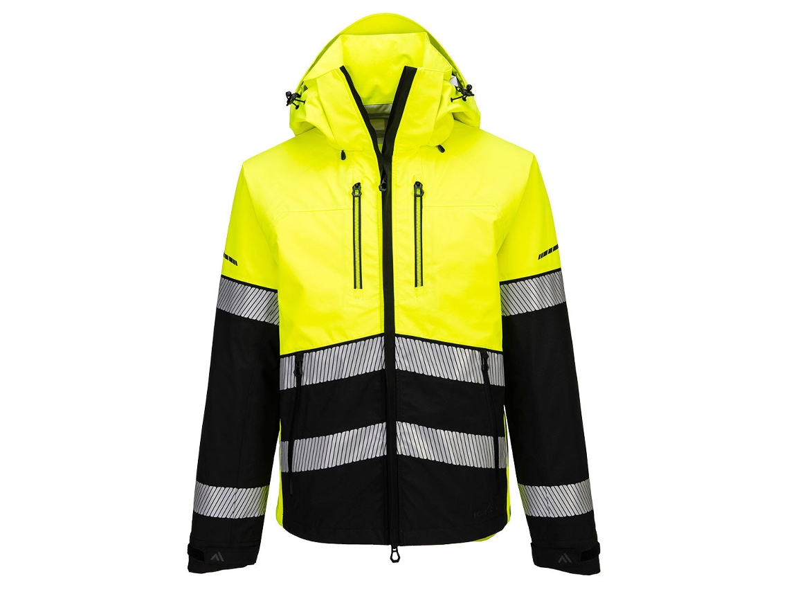 Casaco De Alta Visibilidade Shell Ev4 | Impermeável Para Trabalho Amarillo/negro / S