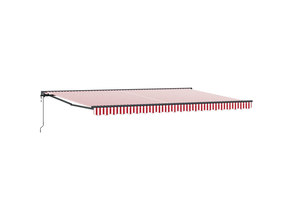 Toldo Retrátil Para Sol Vidaxl Vermelho Tecido (500x300 Cm)