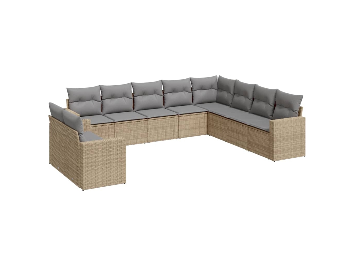 Garden Sofa Set, Garden Sofa Sets Vidaxl Bege Rattan / Vime (n/a)