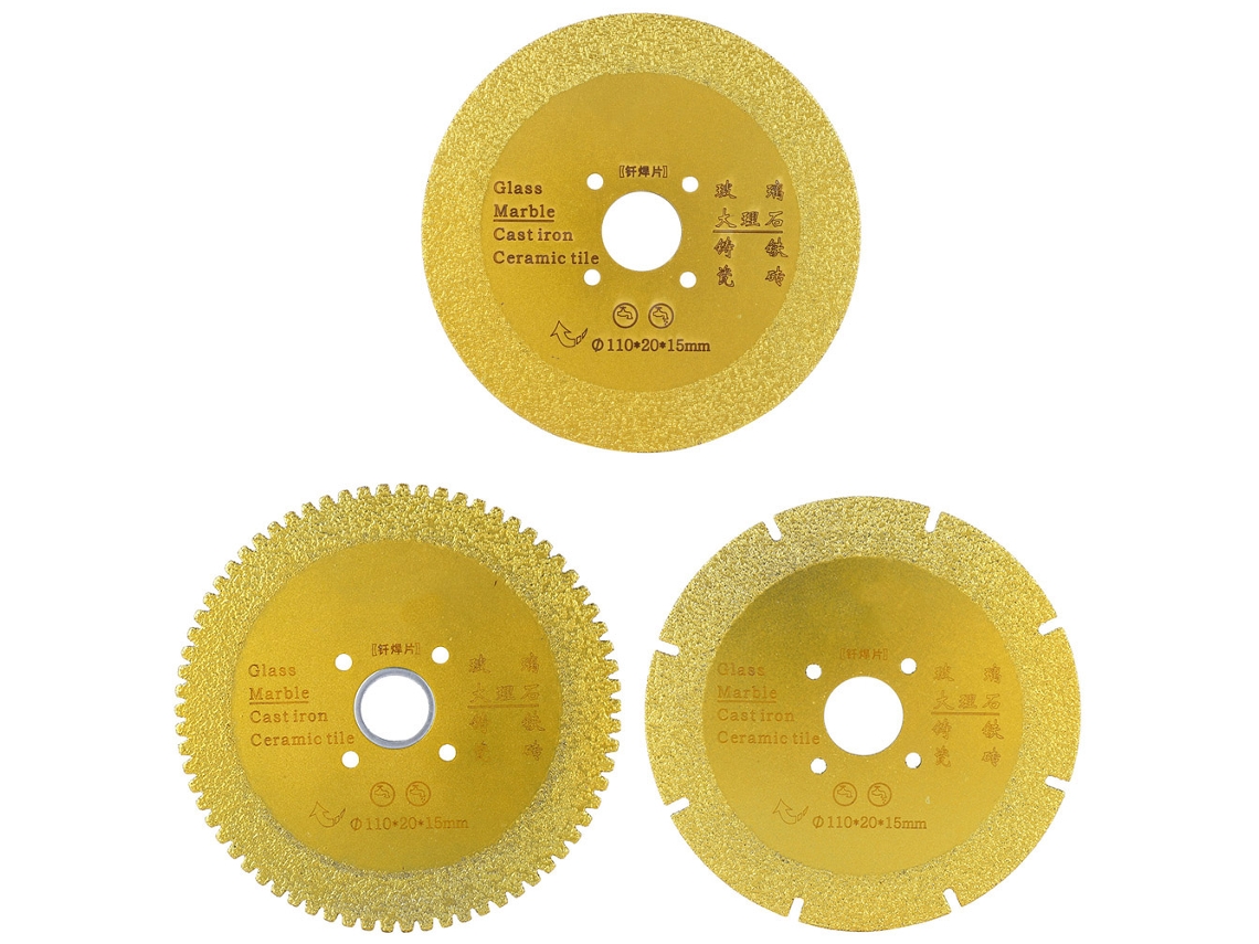 Disco De Corte E Esmerilado De Diamante 110mm Lâmina De Serra Soldada Para Cerâmica Vidro Pedras