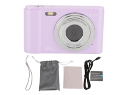 Câmera Digital 2.7k 48mp Tela Grande De 2,88 Polegadas Zoom Digital 16x Câmera Digital Hd Webcam Com Luz De Preenchimento Led Para Crianças Roxo Claro