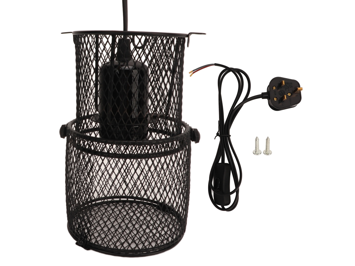 2026 protector de Luz de Calor para Répteis com Rede Retrátil e Suporta Lâmpada Cerâmica E27 Plug Uk 220 240v