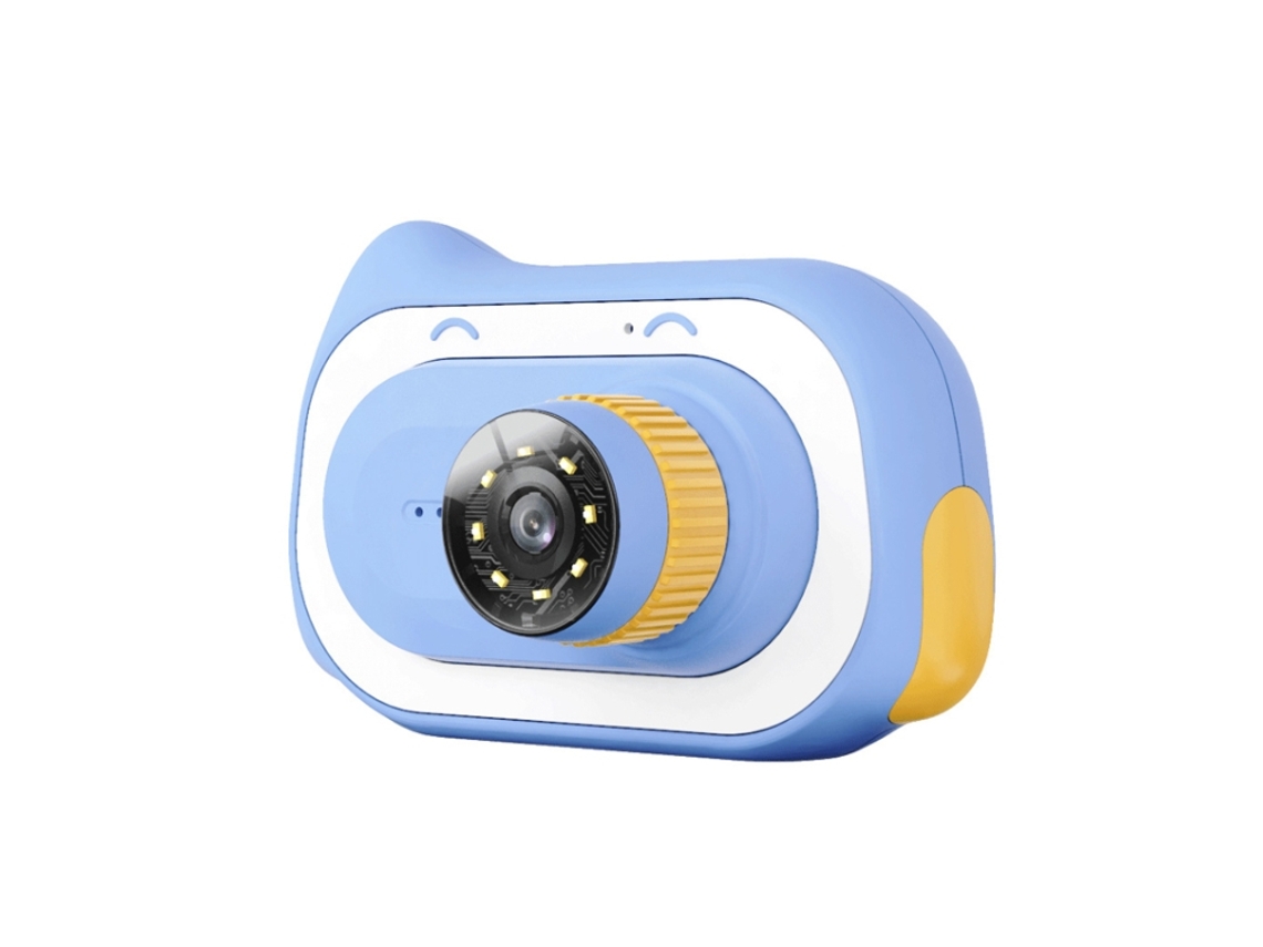 Halinuia Câmera Digital Infantil Zoom Macro (azul + 16gb)