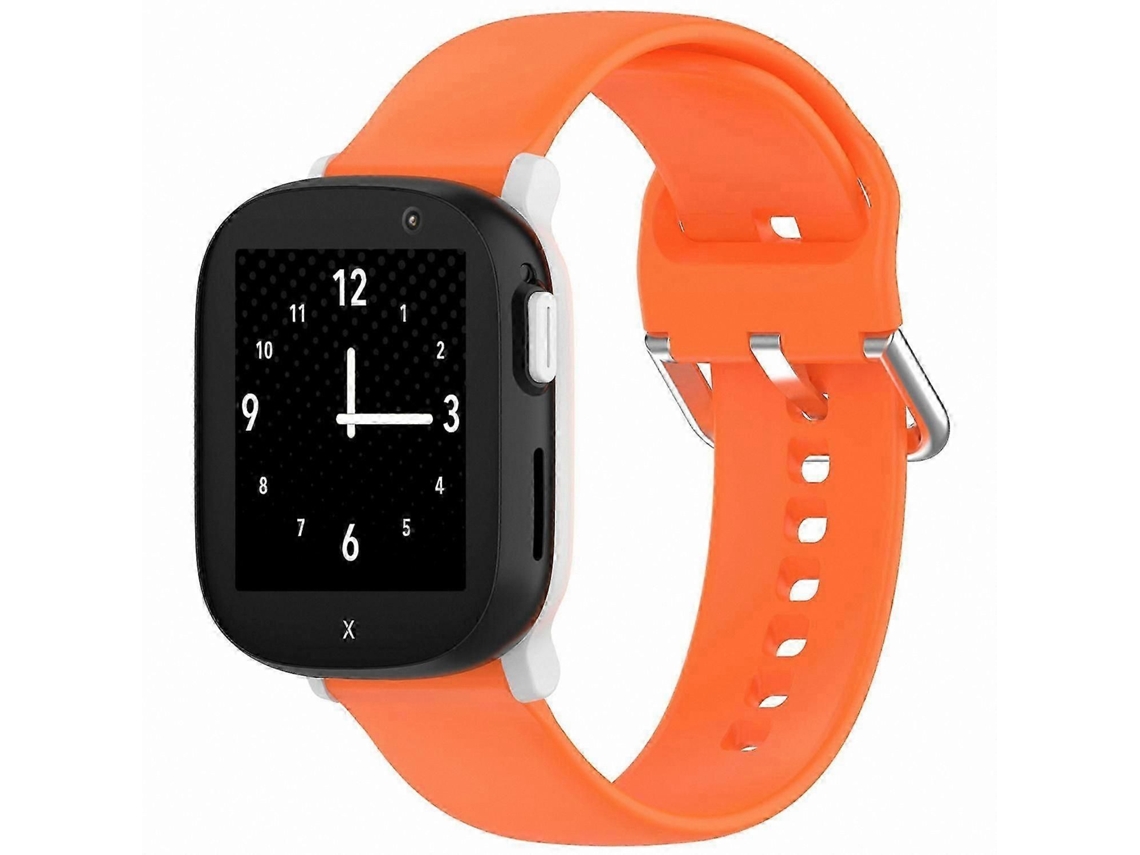 Pulseira Infantil De Silicone Com Fivela Prateada Para Smartwatch X6 Play