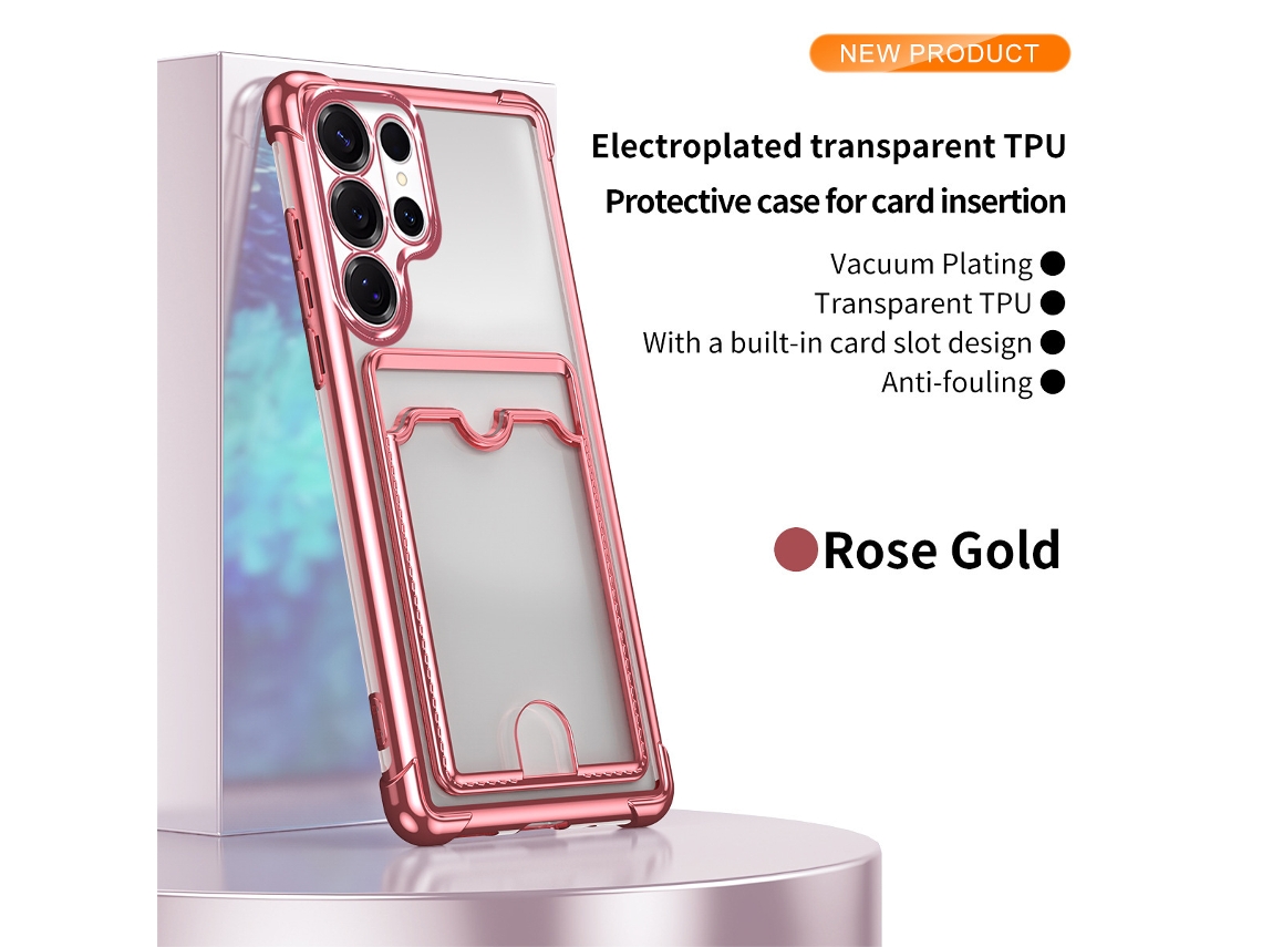 Capa Para Celular Samsung Com Proteção Contra Impactos Nos Quatro Cantos E Revestimento Eletroplástico Transparente Macio.rosa, S25