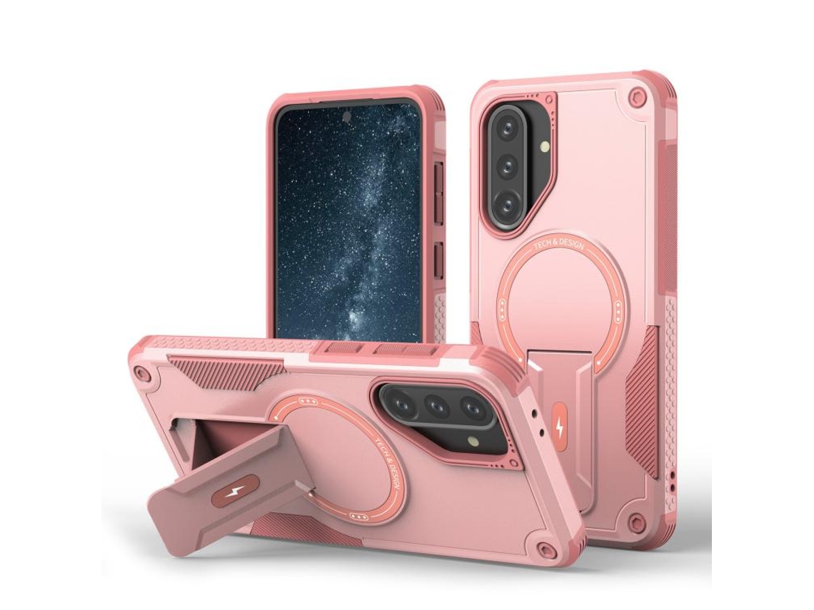 Capa Para Samsung Galaxy A36, Capa Protetora Magnética Com Suporte (rosa) Digitallab