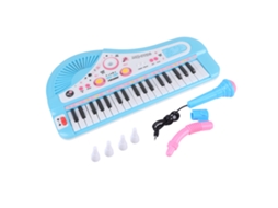 Teclado Piano Eletrônico Infantil Com Microfone 37 Teclas Brinquedo Educativo Presente Para Bebê
