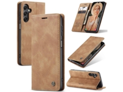 Capa Para Samsung Galaxy A16 5g/4g Com Suporte Para Cartão E Revestimento Em Couro