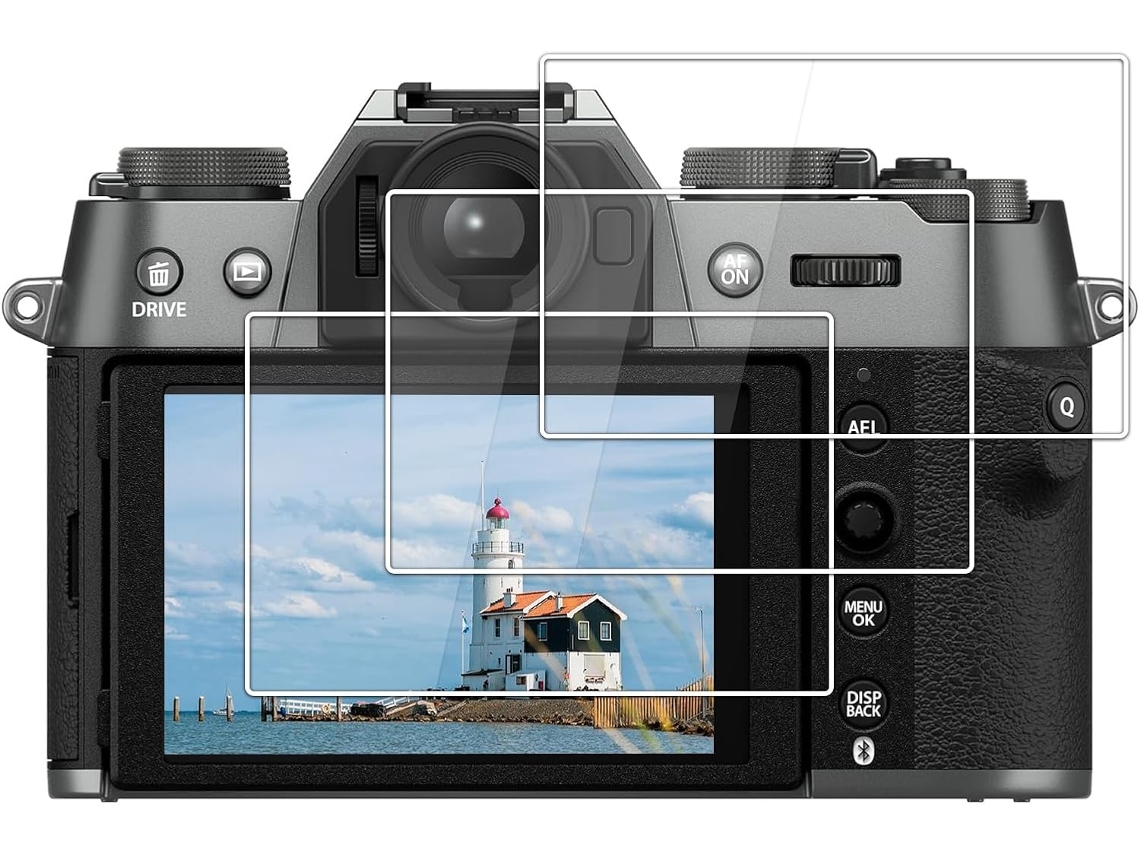 Protetor de Ecrã para Fujifilm X t50 Película Protetora de Vidro Temperado 9h para Câmeras CUICH (3 Pack)