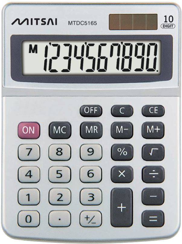 Calculadora Básica MITSAI 5165 SL Cinzento (10 dígitos)