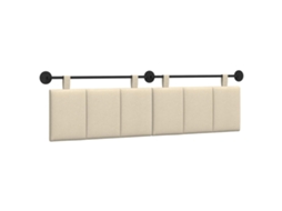 Conjunto 1 Cabeceira Suspensa Vidaxl Creme Veludo (170 X 55 X 5 Cm)