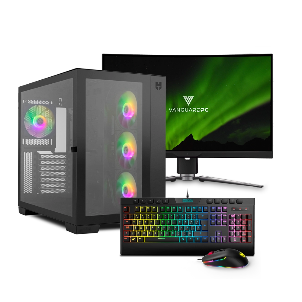 Desktop Gaming Vanguard Pc R90065 Amd Am5 Ryzen 9 9950x 128gb Ram Ddr5 2tb Ssd 3tb Hdd Nvidia Geforce Rtx 5090
