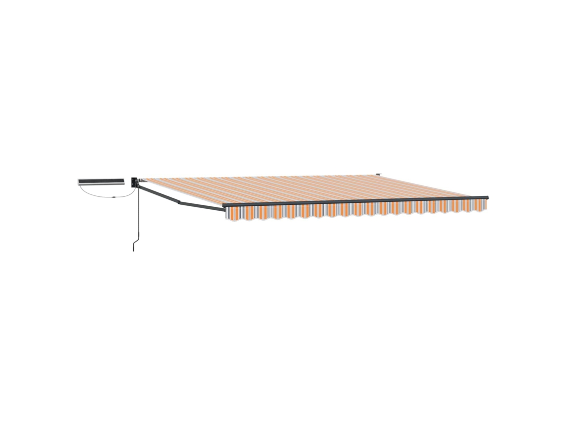 Conjunto 1 Toldo Elétrico Vidaxl Azul Poliéster (5 X 3 M)